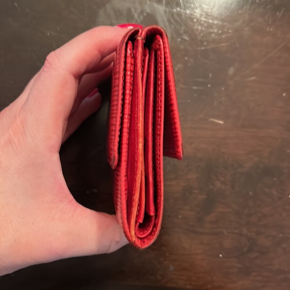 Authentic Louis Vuitton Red Epi compact wallet - Picture 10 of 12